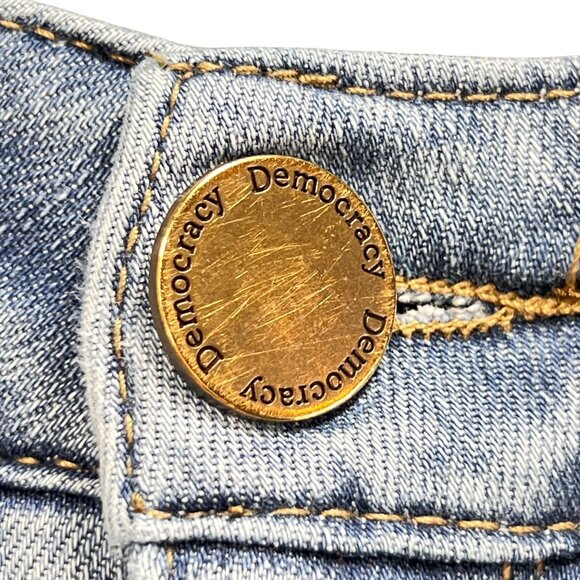 Democracy Blue Jeans Ab Technology Stretch Denim Womens Sz 10 Pockets - Picture 5 of 16